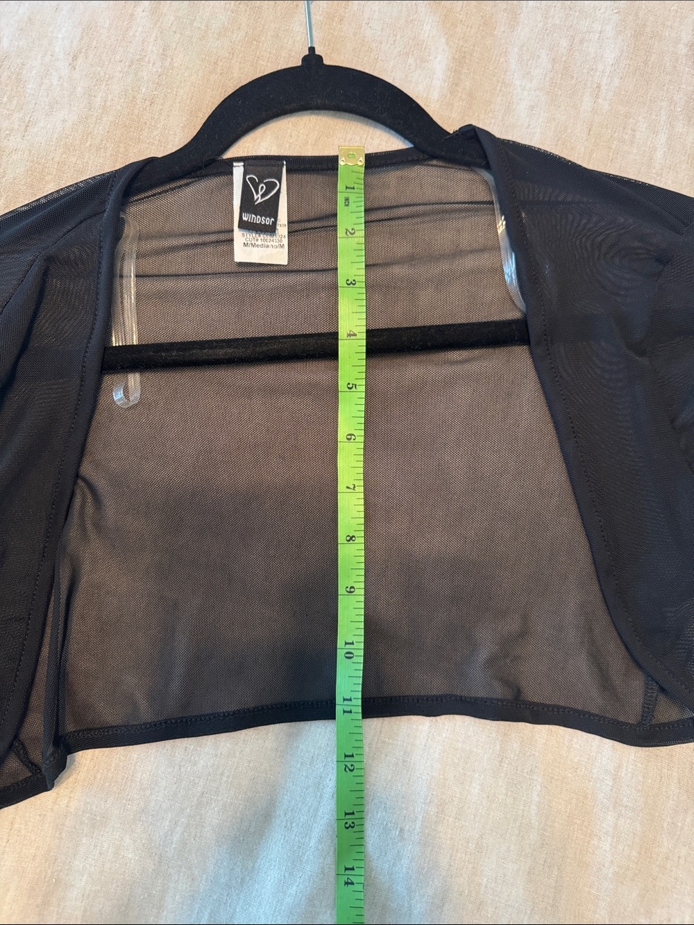 Windsor Black Sheer Mesh Cropped Bolero - Picture 4 of 9